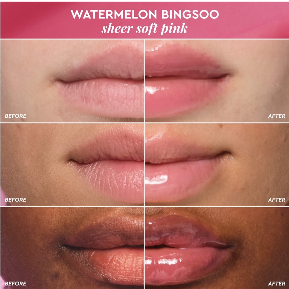 GLOW RECIPE Glass Balm in Watermelon Bingsoo- sheer soft pink Full Size 15 g - Picture 4 of 11